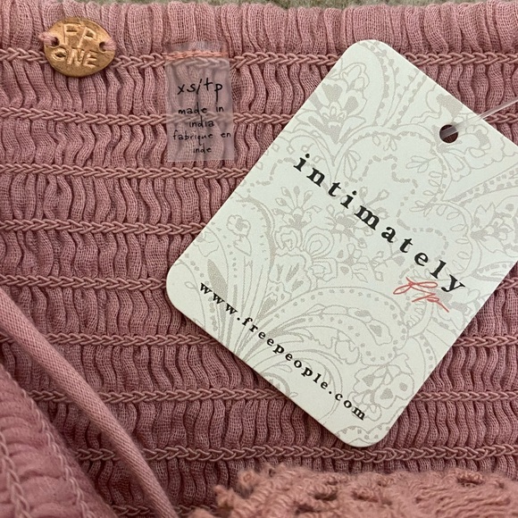 Free People FP One Athena Bralette Smoke Rose Pink - Picture 3 of 4